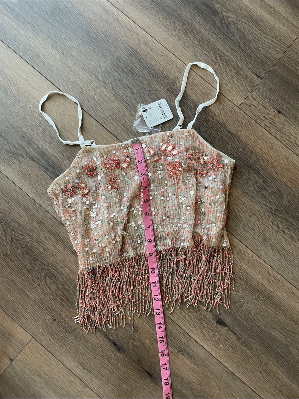 Free People Juliet Beaded Tank- size XS - Picture 8 of 9